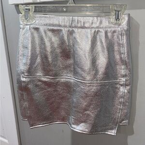 Forever 21 Silver Asymmetrical Skirt